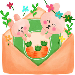 Easter rabbit and carrot