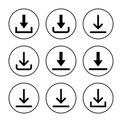 Download icon vector. Download sign and symbol