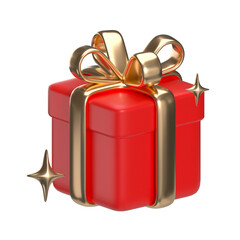 3D Shiny Red Gift