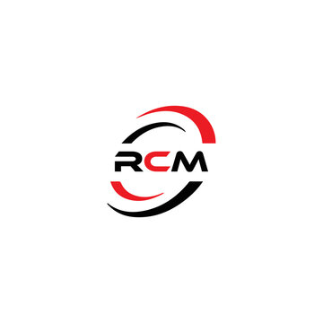 RCM logo. R C M design. White RCM letter. RCM, R C M letter logo design. Initial letter RCM letter logo set, linked circle uppercase monogram logo. R C M letter logo vector design.	
