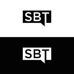 SBT logo. S B T design. White SBT letter. SBT, S B T letter logo design. Initial letter SBT letter logo set, linked circle uppercase monogram logo. S B T letter logo vector design.	
