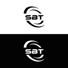 SBT logo. S B T design. White SBT letter. SBT, S B T letter logo design. Initial letter SBT letter logo set, linked circle uppercase monogram logo. S B T letter logo vector design.	

