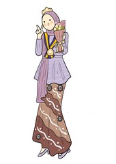 cute character illustration icon - cute girl women 