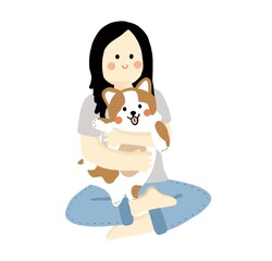 cute happy girl illustration quotes