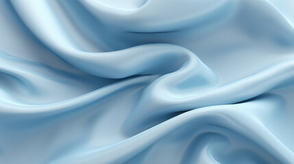 Obraz premium A close-up of a luxurious blue satin fabric displaying soft, undulating waves that evoke a sense of calm elegance.