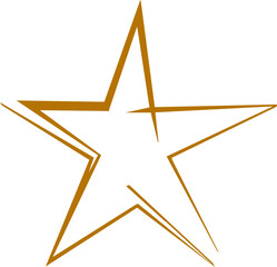 Abstract star shape vector illustration. Star outline decorative design elements