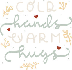 Winter Lettering. Hand Drawn Winter Phrases. Hand Lettering Typography for badge, banner, poster, card