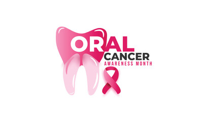 Oral Cancer Awareness Month. background, banner, card, poster, template. Vector illustration.