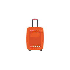 element set vector simple orange suitcase