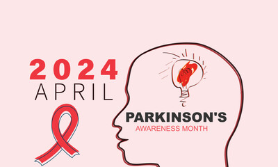 Parkinson's awareness month. background, banner, card, poster, template. Vector illustration.