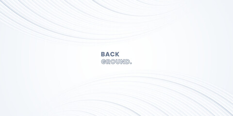 White Abstract Background with Simple Modern Wavy Lines