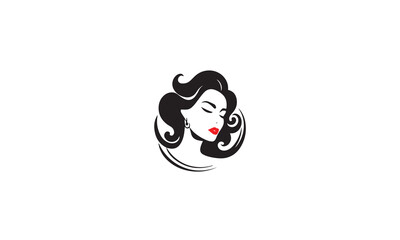 Fototapeta premium logo fashion shop vector black design white background 