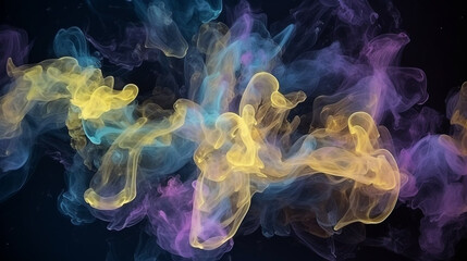 Fototapeta na wymiar Liquid fluid art abstract smoke dancing background