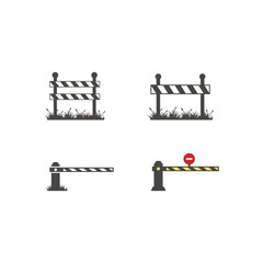 road block icon set