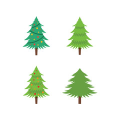 pine tree logo icon design vector