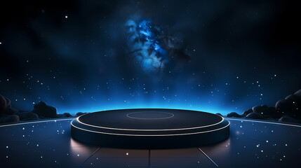 Simple product booth, podium, stage, product commercial photography background, cosmetics booth, 3D rendering