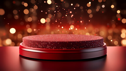 Simple product booth, podium, stage, product commercial photography background, cosmetics booth, 3D rendering