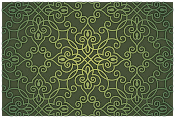 Seamless arabic pattern background. Arabian style Islamic ornamental Vector illustration