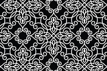 Seamless arabic pattern background. Arabian style Islamic ornamental Vector illustration