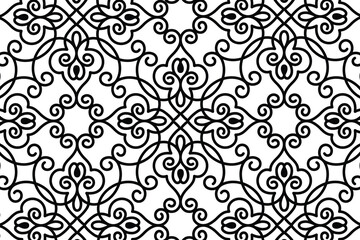 Seamless arabic pattern background. Arabian style Islamic ornamental Vector illustration