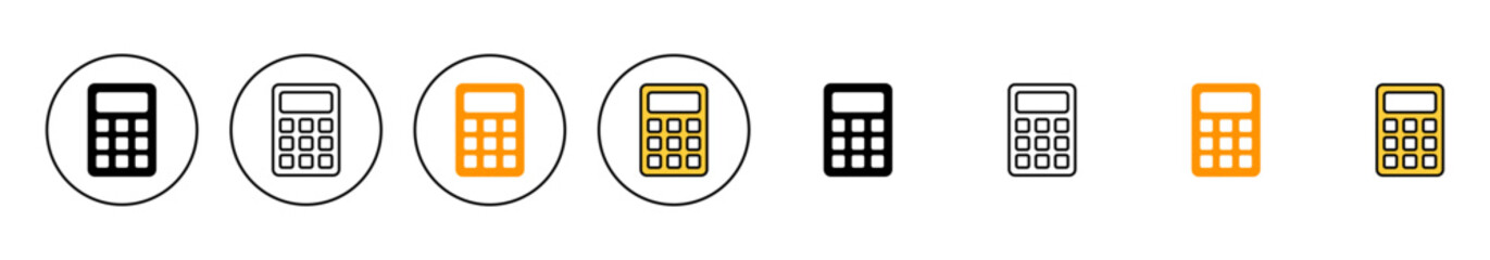 Calculator icon set vector. Accounting calculator sign and symbol.