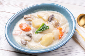 蕪と鶏のクリームシチュー