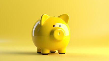 A cheerful piggy bank signifies investment triumph on a clean background