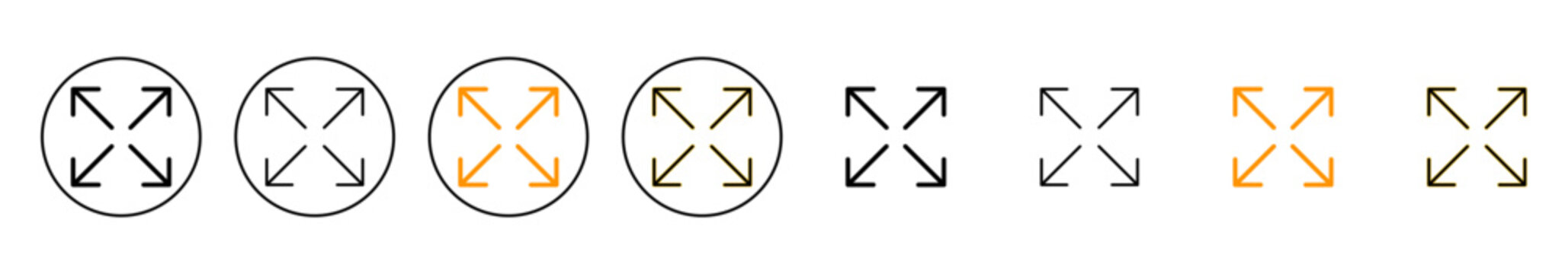 Fullscreen Icon vector. Expand to full screen sign and symbol. Arrows symbol