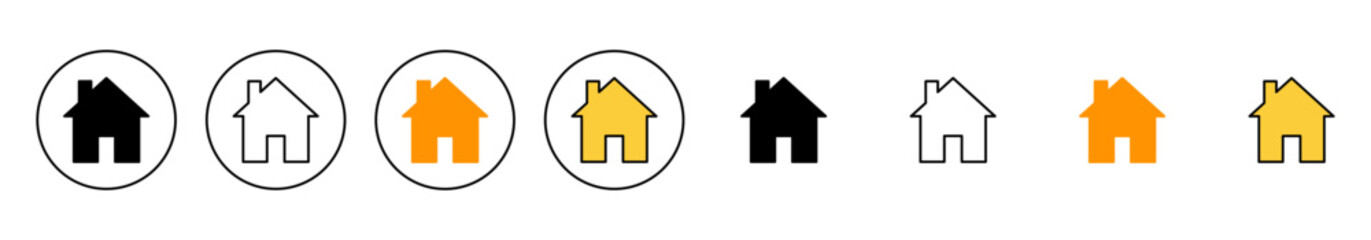 House icon set vector. Home sign and symbol - obrazy, fototapety, plakaty