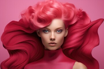 Naklejka premium portrait of a woman with red hair