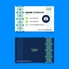 Islamic Ornament Name Card Design for Business or Company