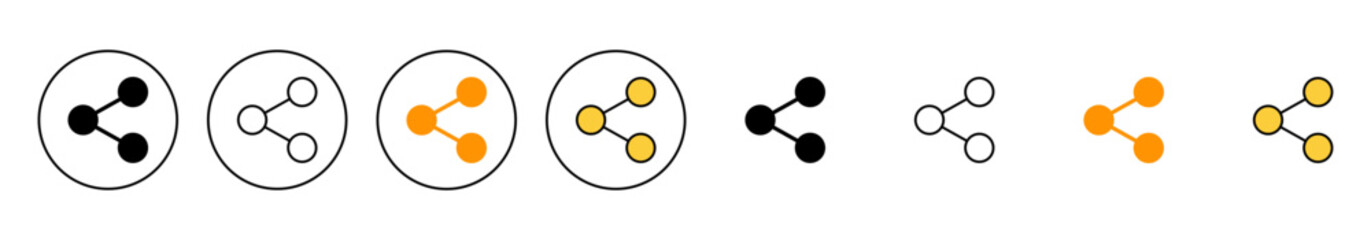 Share icon set vector. Sharing sign and symbol