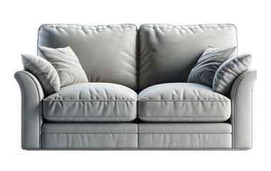 Grey Sofa Couch in PNG with Transparent Background