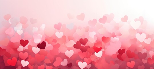 Obraz na płótnie Canvas Pink and red hearts confetti background