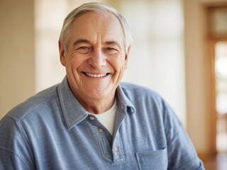 Portrait of an Elderly Man with a Gentle Smile