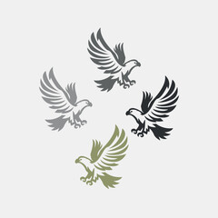 Fototapeta na wymiar logo four eagle in flight