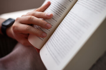 reading a book