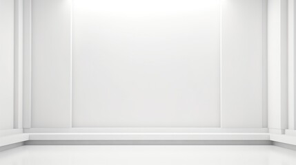 3D rendering of an empty white room