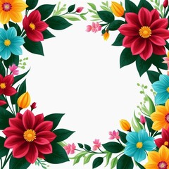 frame with flowers