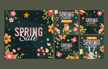 Spring Sale Special Promo Social Media Post