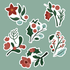 Winter Wild Flower Sticker Set