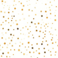 Gold stars scattered on white background