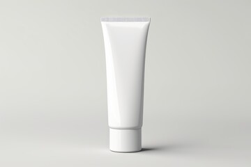 Blank white cosmetic tube mockup .generative AI - obrazy, fototapety, plakaty