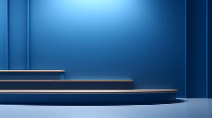 Simple product booth, podium, stage, product commercial photography background, cosmetics booth, 3D rendering