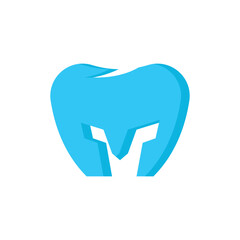 dental spartan logo design vector illustration.