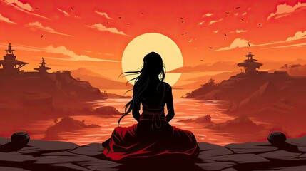   a silhouette of the hindu goddess shiva sitting on the ground,Diwali, Maha shivatri, Decoration for Puja