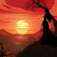   a silhouette of the hindu goddess shiva sitting on the ground,Diwali, Maha shivatri, Decoration for Puja