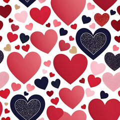 seamless background with hearts