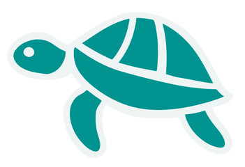 Żółw morski ilustracja - obrazy, fototapety, plakaty