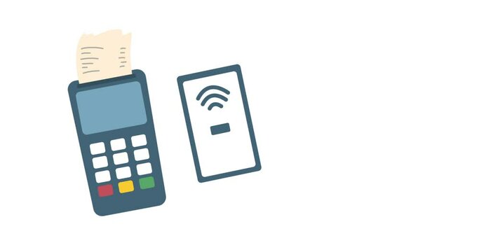 animation payment wifi machine pos terminal